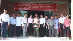 Công ty Xổ số kiến thiết Tiền Giang tặng nhà Đại đoàn kết tại huyện Châu Thành