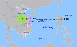 Bão số 4 vào vùng bờ biển Quảng Bình-Thừa Thiên Huế