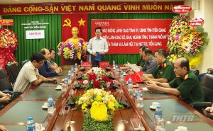 Phó Chủ tịch UBND tỉnh Nguyễn Thành Diệu làm việc với Viettel Tiền Giang