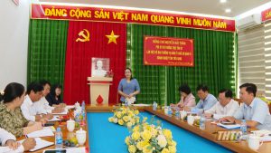 Phó Bí thư Thường trực Tỉnh ủy Nguyễn Hải Trâm làm việc với Đảng ủy Khối cơ quan và doanh nghiệp