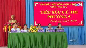 Chủ tịch HĐND tỉnh Tiền Giang Châu Thị Mỹ Phương tiếp xúc cử tri thị xã Cai Lậy